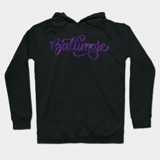 Baltimore Cute Purple Script Hoodie